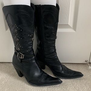 Cowboy Western Leather Boots, size EU 39